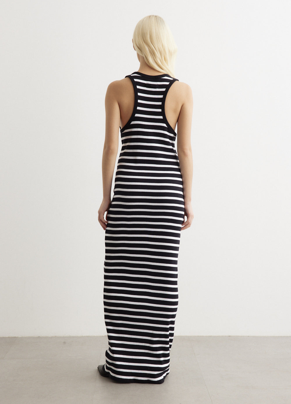 Ribbed Mariniere Long Dress