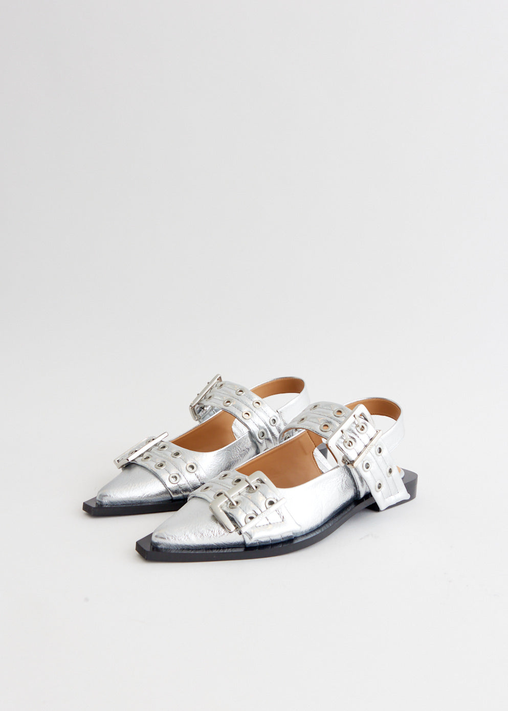 Feminine Buckle Ballerinas