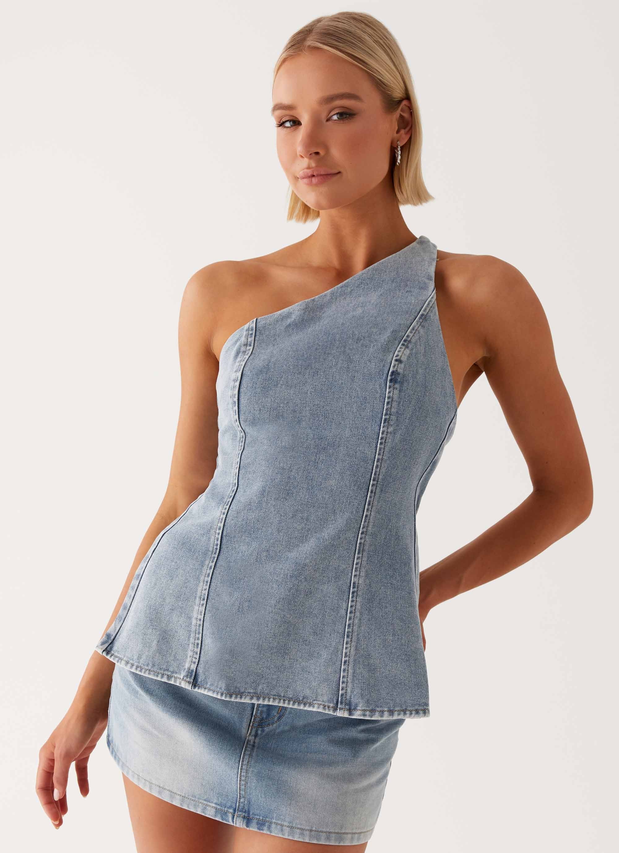 Maysa Denim Top - Blue