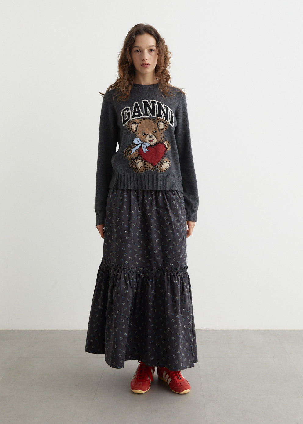 Graphic Wool Mix Bear Crewneck