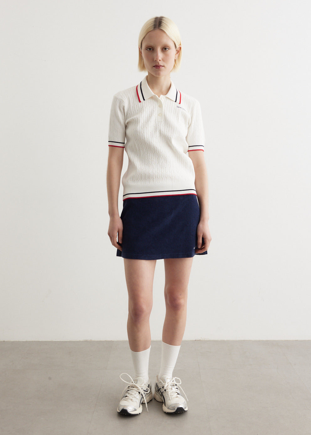 Serif Logo Mini Short-Sleeve Polo