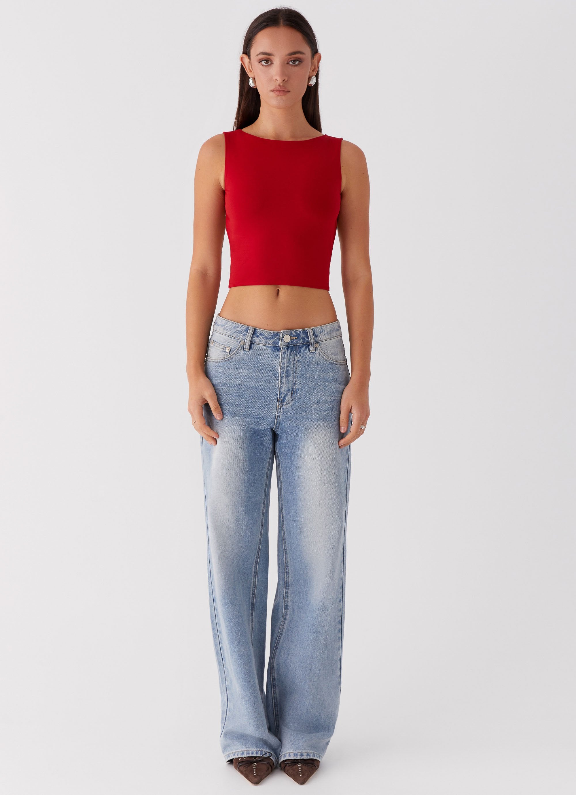 Saskie Tie Top - Ruby Red