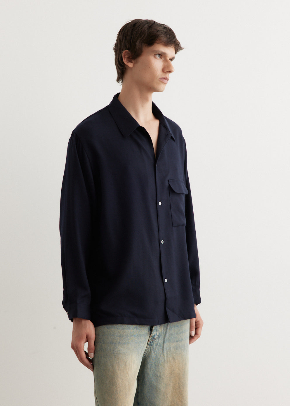 Flat Bottom Wool Shirt