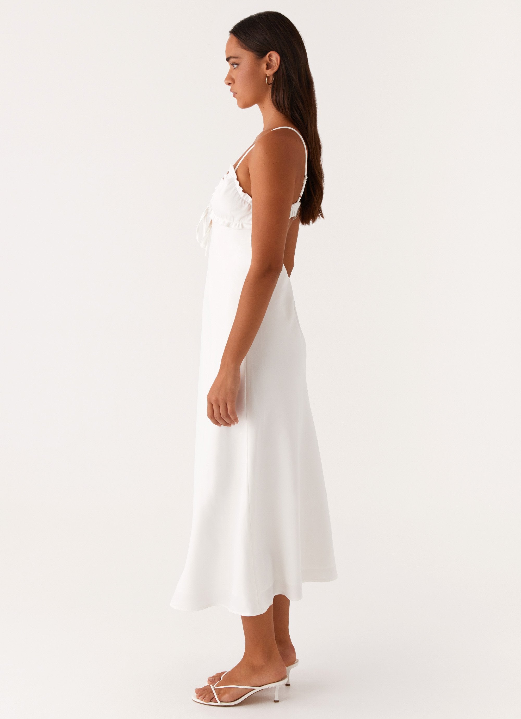 Take Note Midi Dress - White