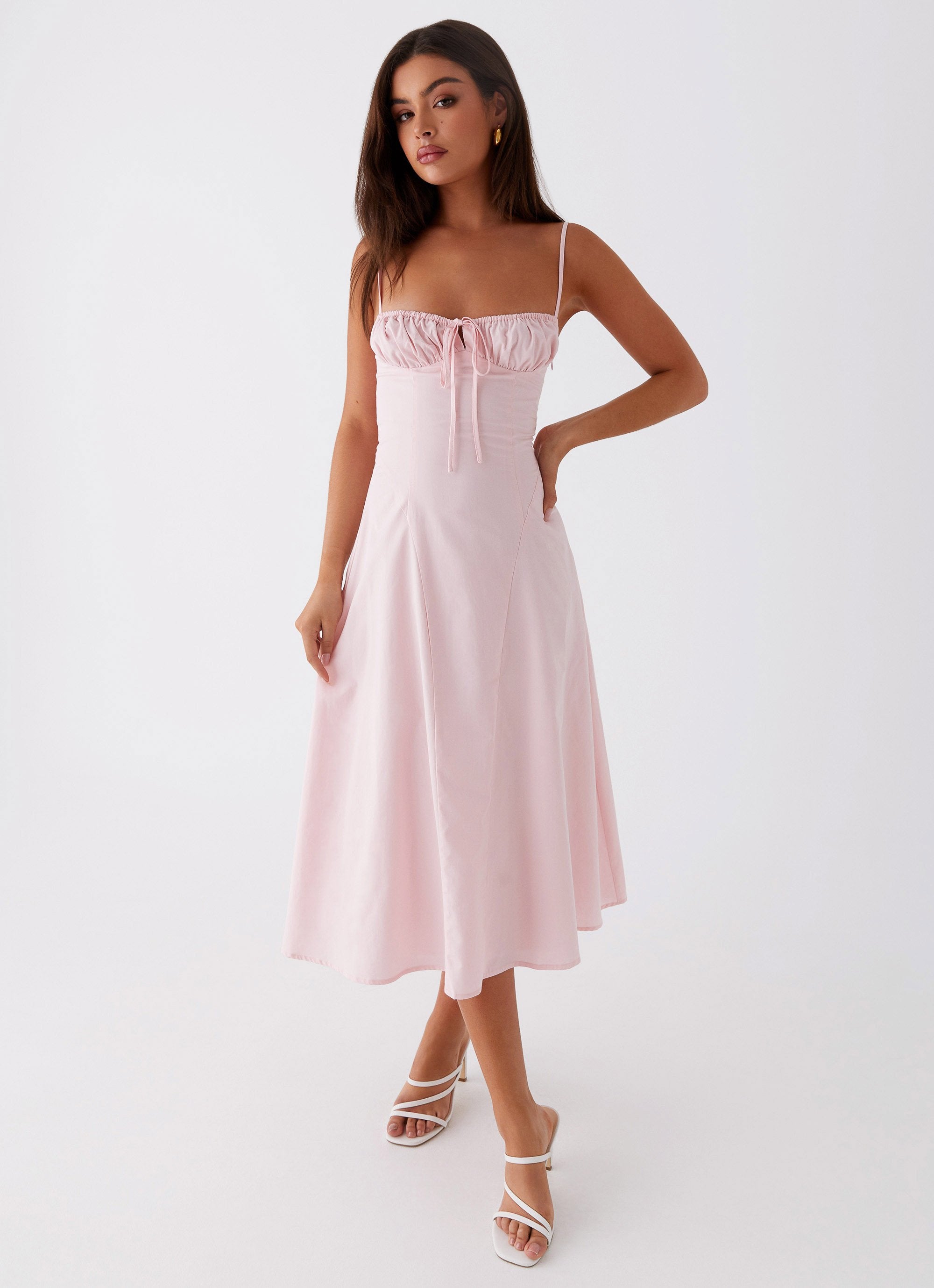 Thoughts Of You Midi Dress - Pink