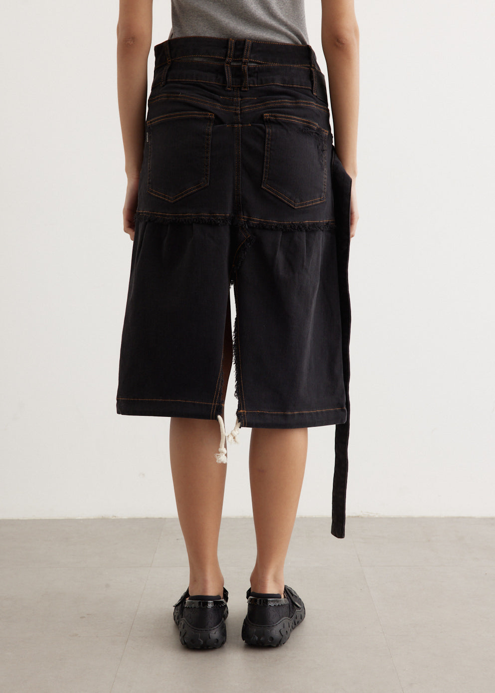Signature Wrap Denim Skirt