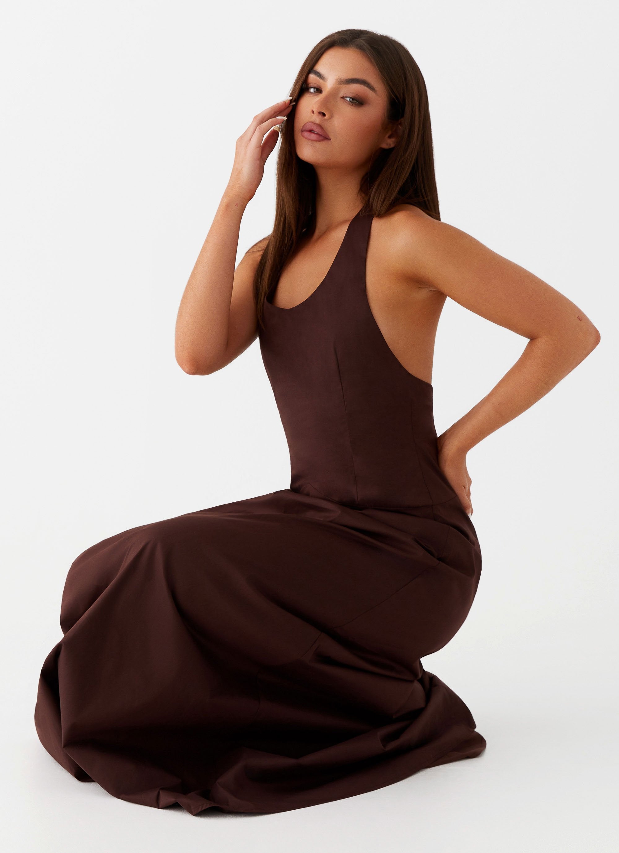 Vestige Maxi Dress - Chocolate