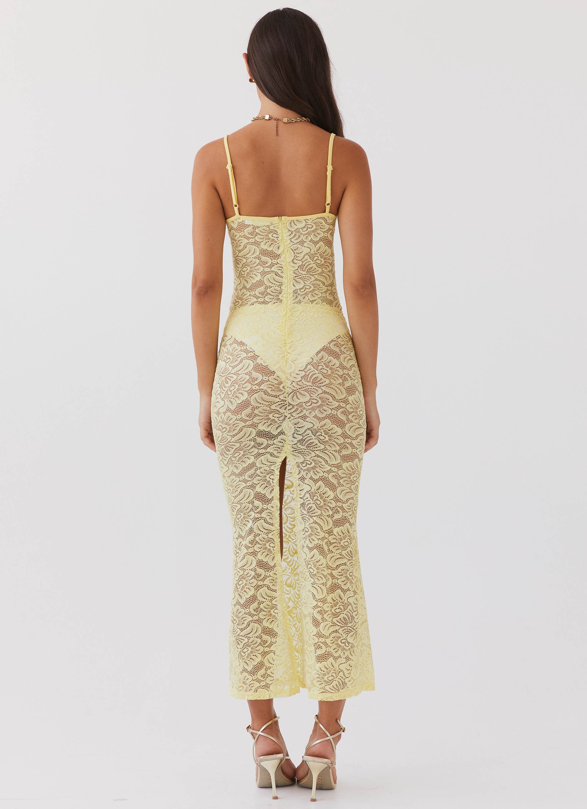 Leona Lace Maxi Dress - Canary