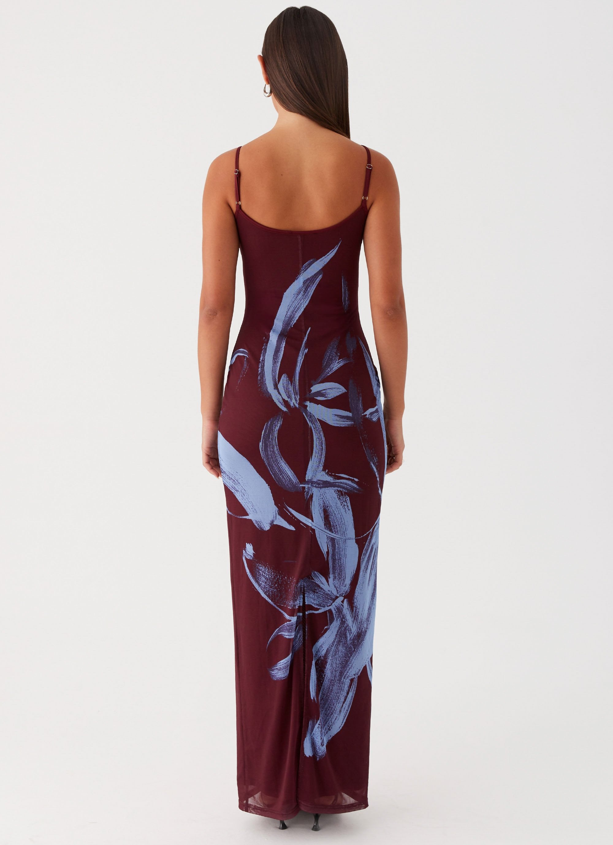 Serene Maxi Dress - Brown Purple Floral