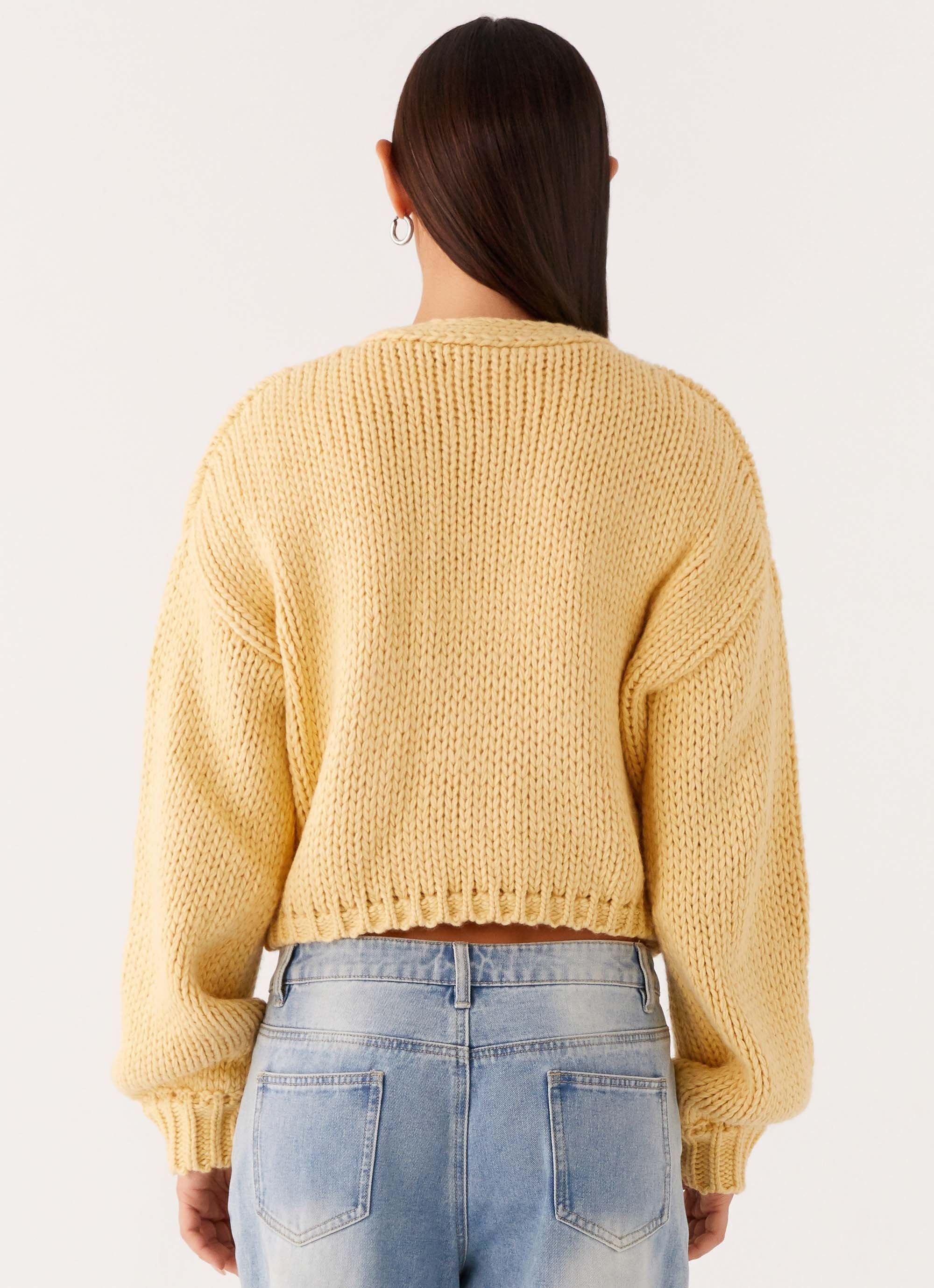 Jasleen Knit Cardigan - Yellow