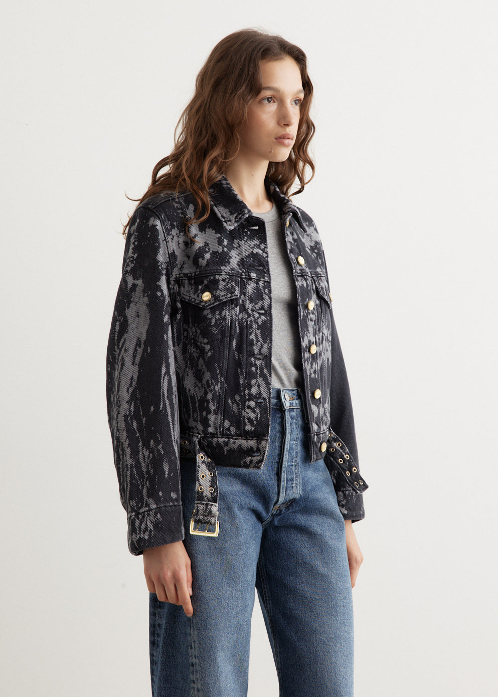 Heavy Denim Belted Jacket