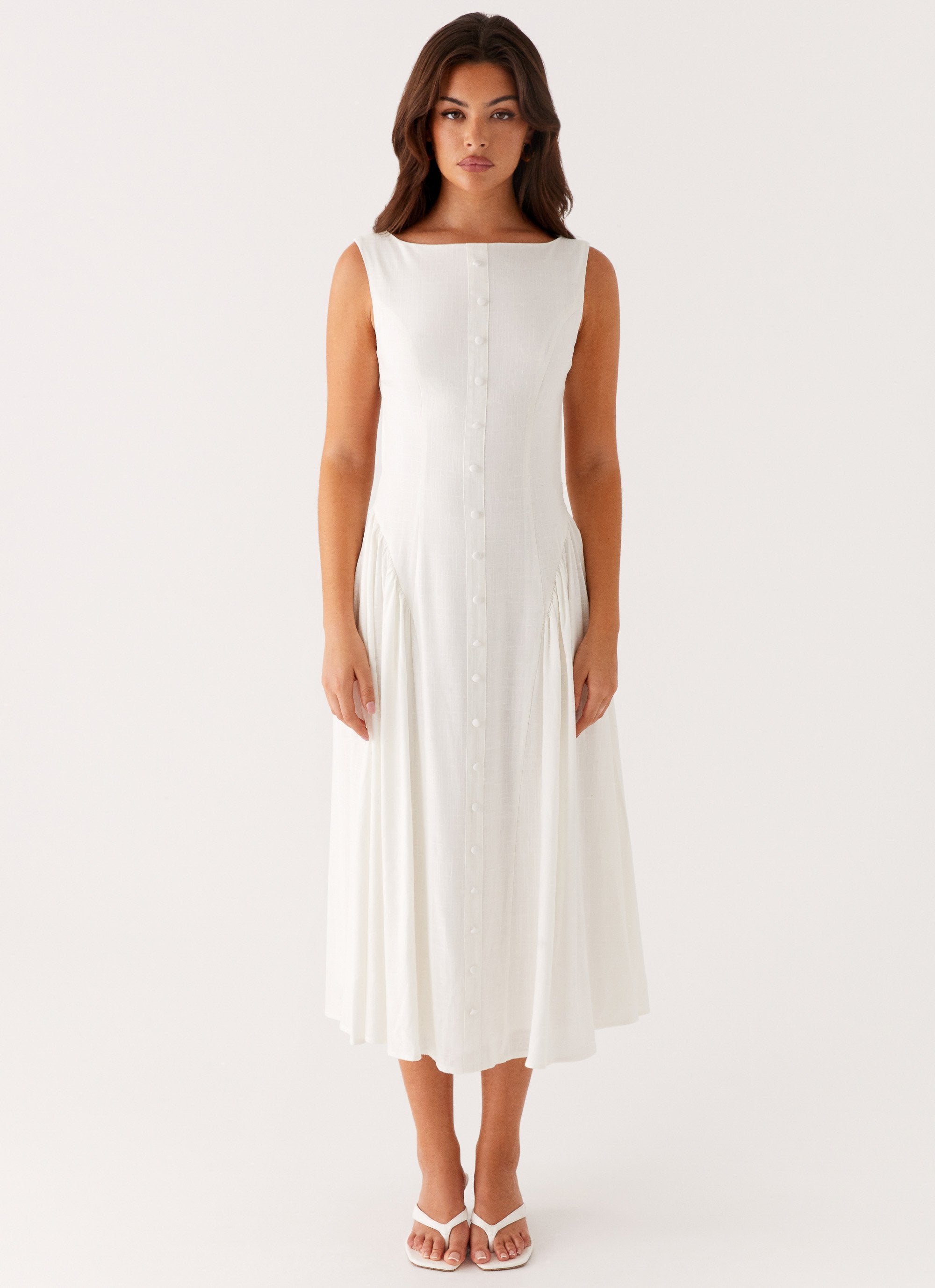 Maylah Midi Dress - White