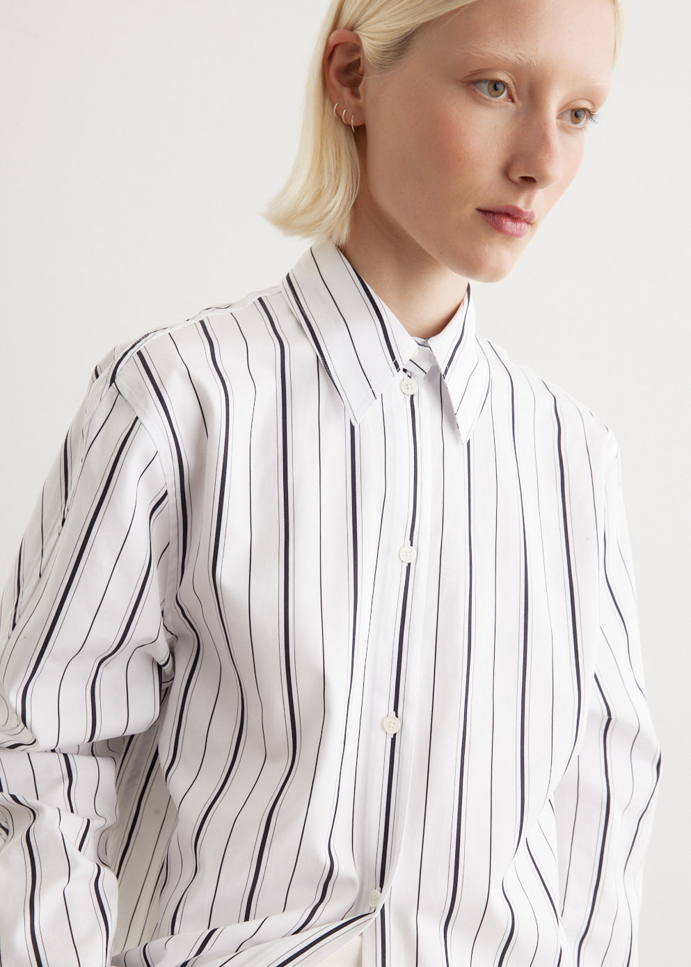 Kimono Sleeve Striped Shirt