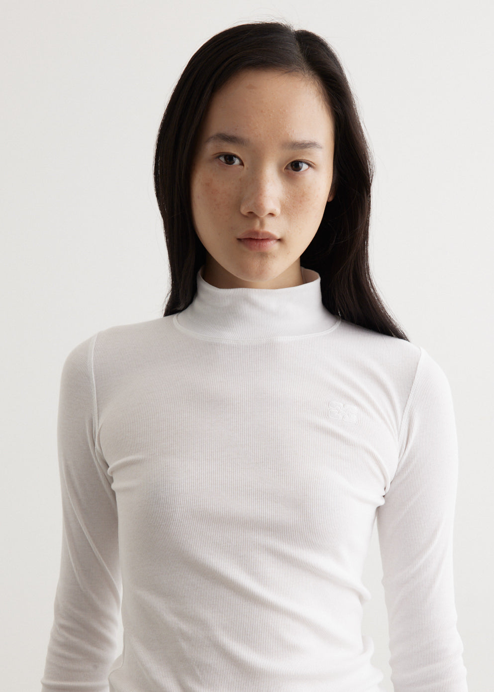 Soft Cotton Rib Long Sleeve T-Shirt