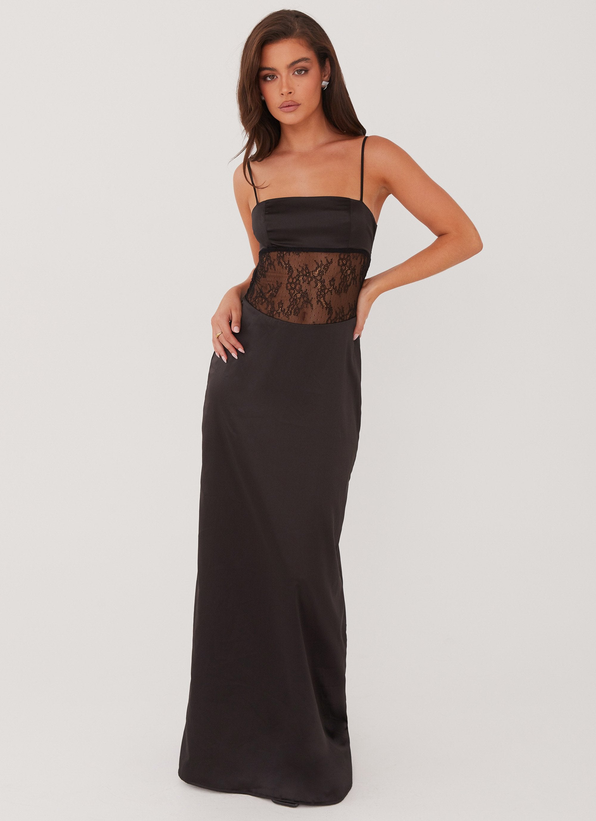 Palais Royale Lace Maxi Dress - Black