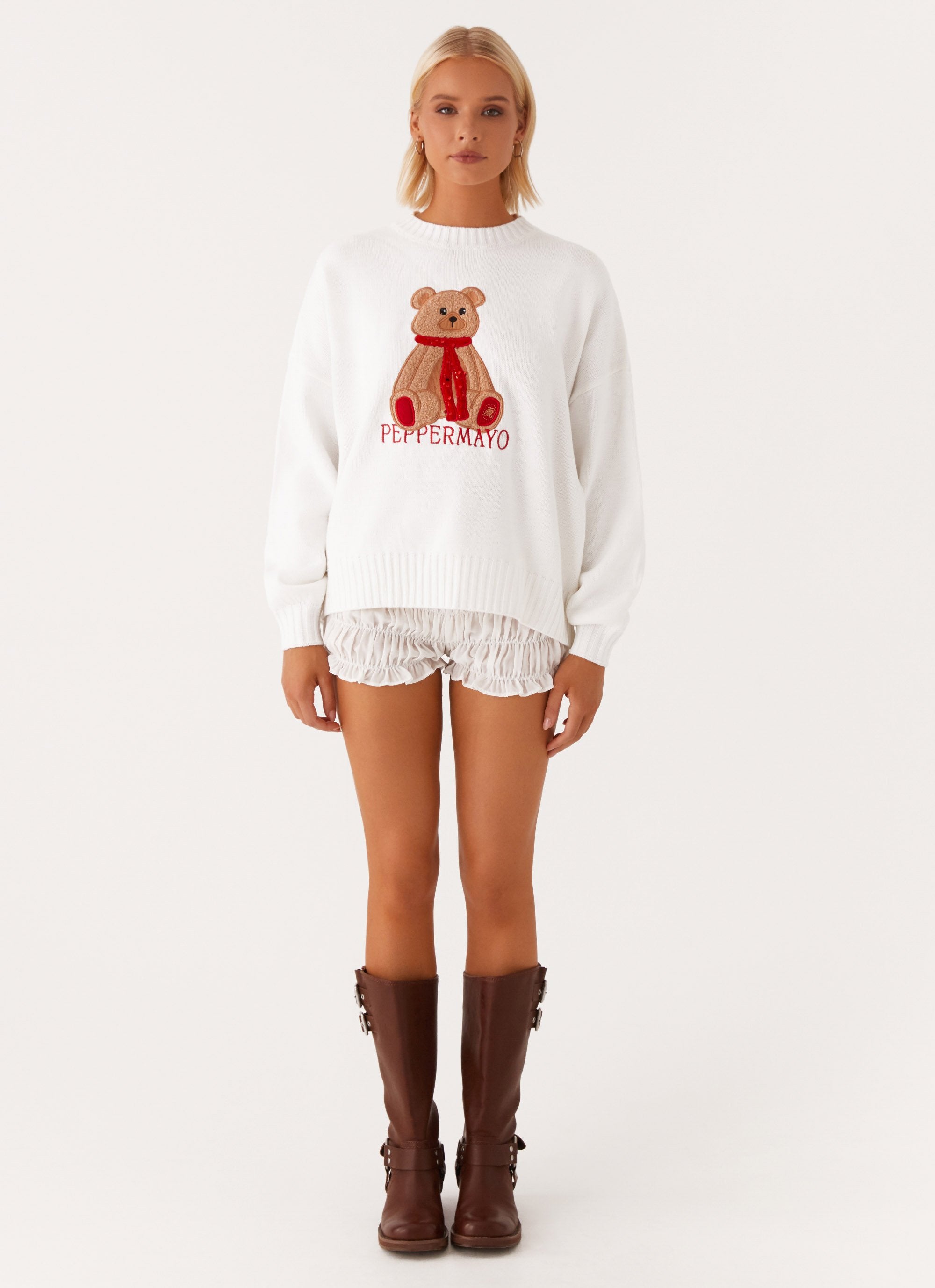 Paddington Oversized Knit Sweater - Ivory