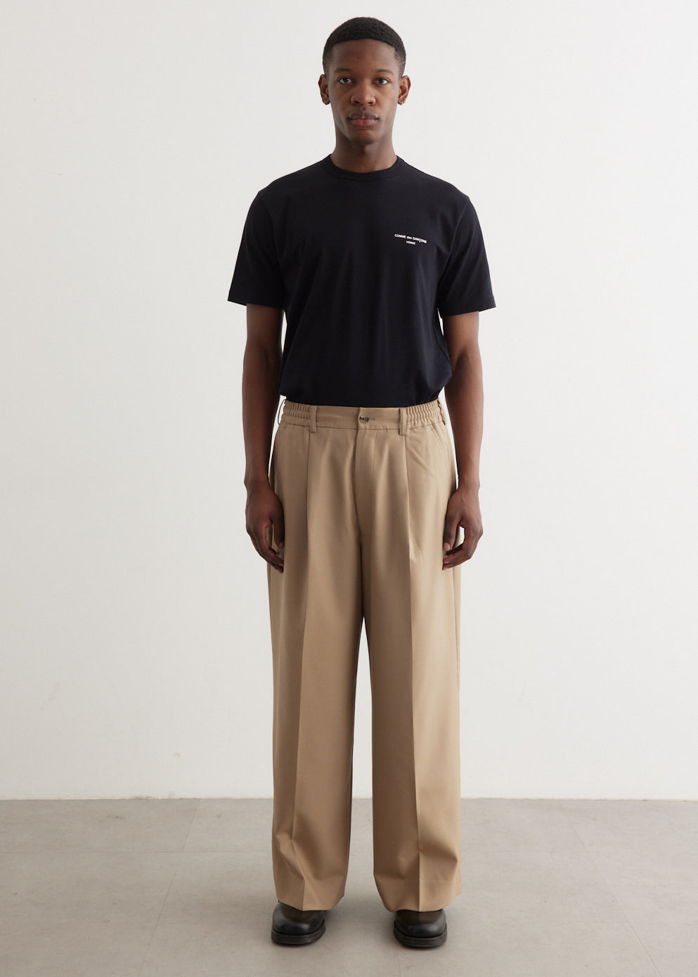 Wool Serge Wide Leg Trousers