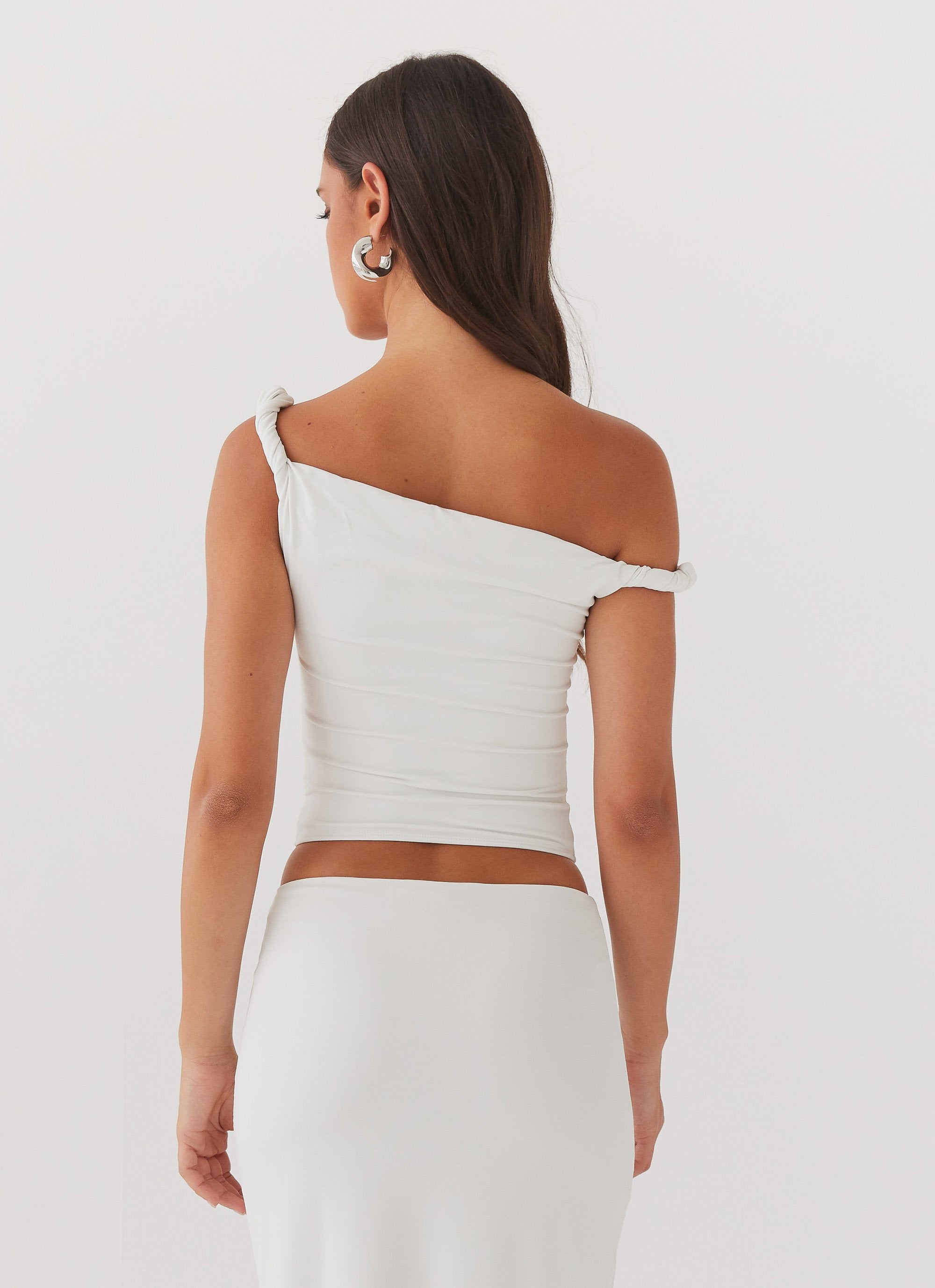 Solace Soul Twist Shoulder Top - Ivory