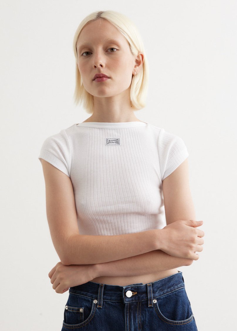 Crop Baby Tee With Gaultier Patch