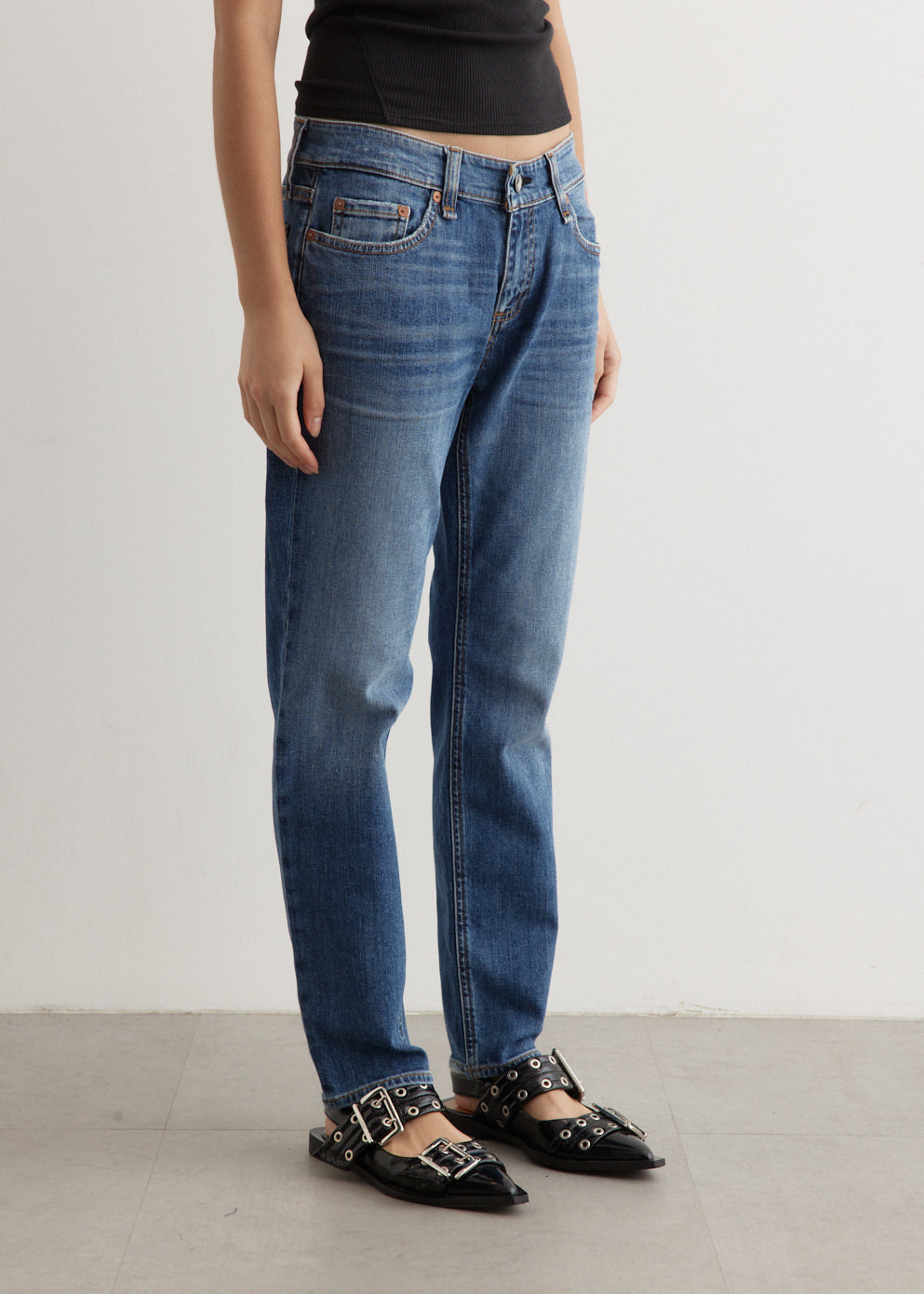 Dre Low-Rise Slim Boyfriend Jeans