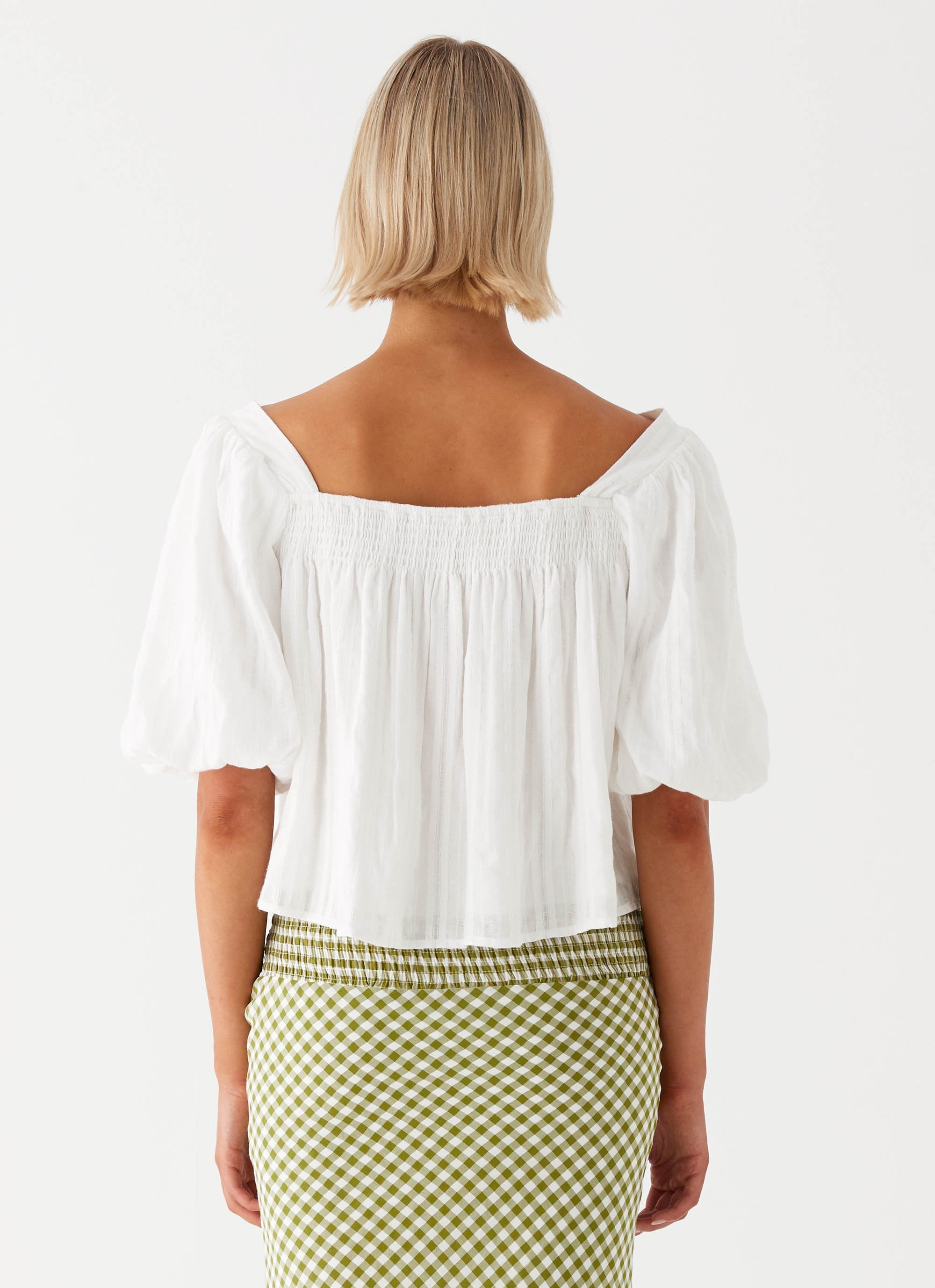 Tanika Puff Sleeve Top - White