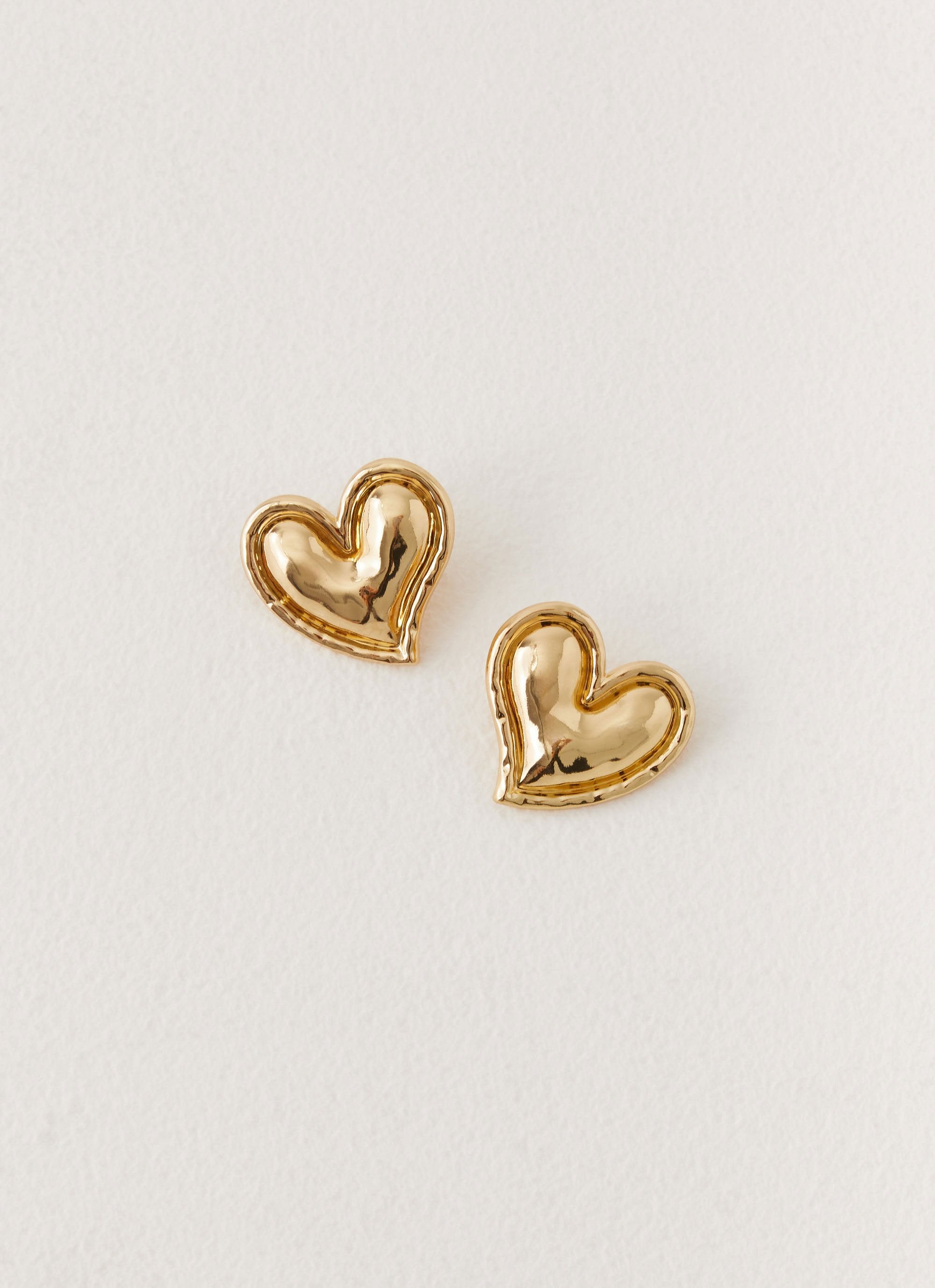 Fliss Heart Earrings - Gold