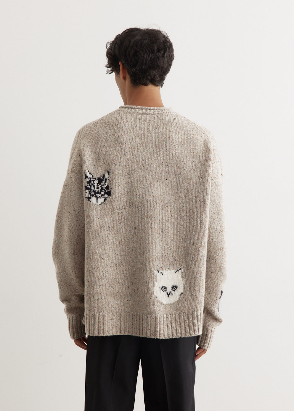 Kuelu Cat Jacquard Sweater