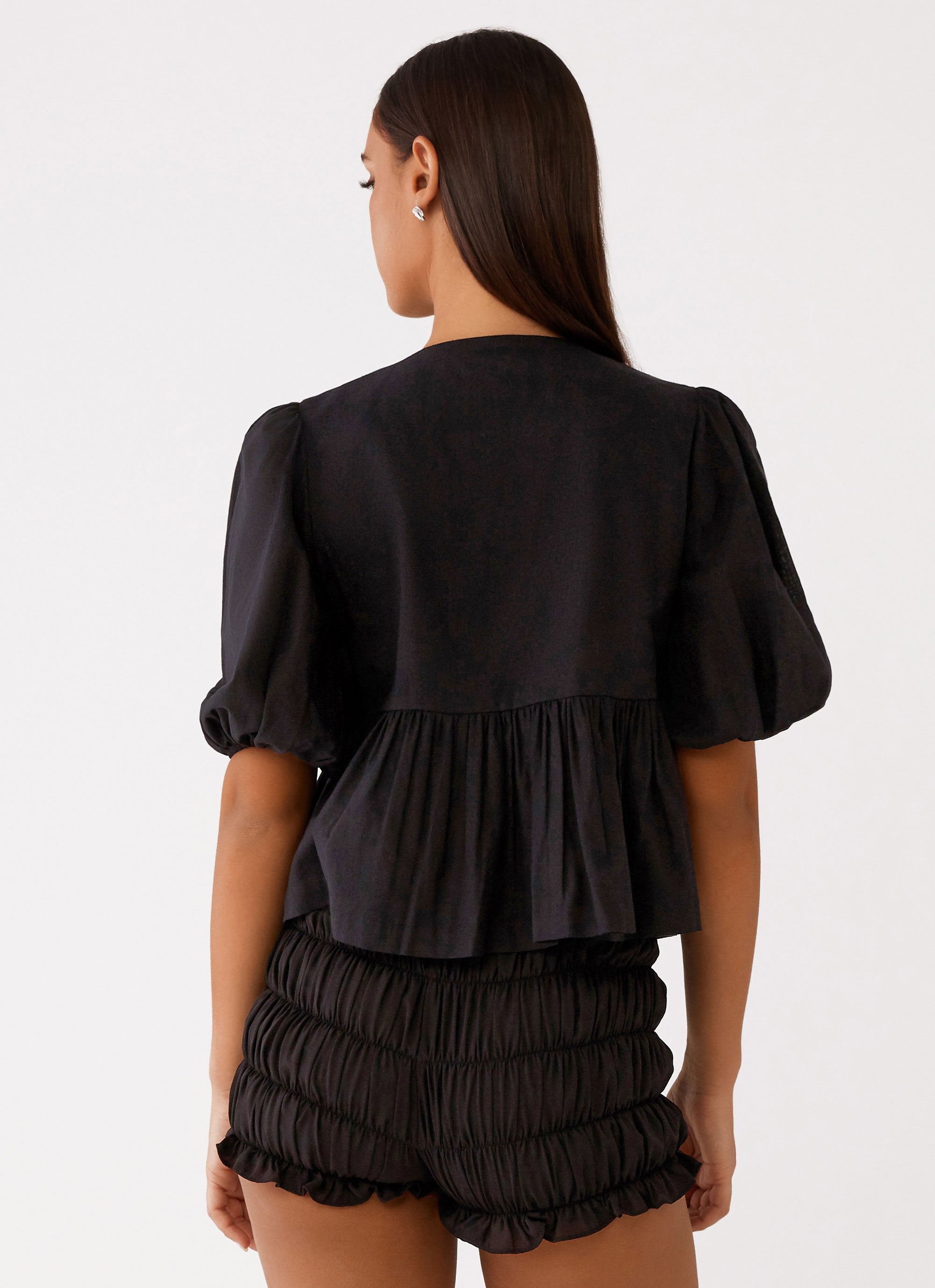 Western Wind Tie Top - Black