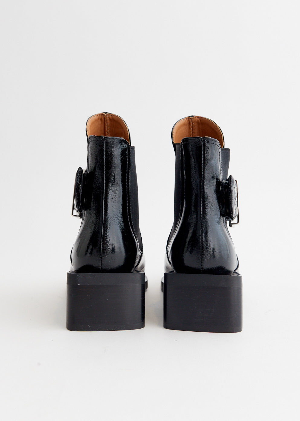 Chunky Buckle Chelsea Boots