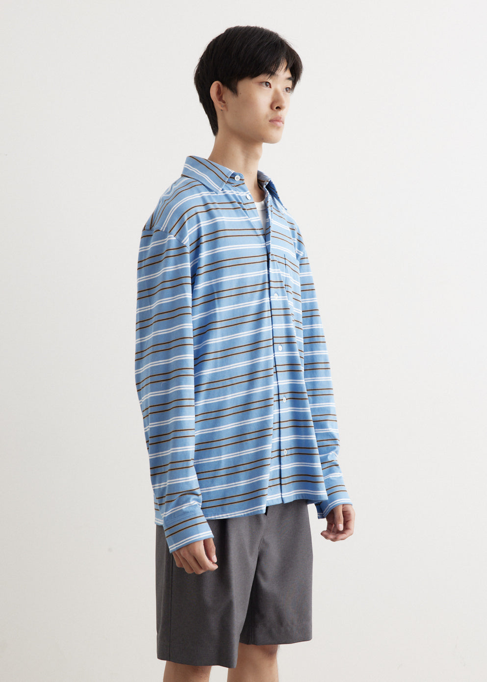 Oversized Stripe Jersey Shirt