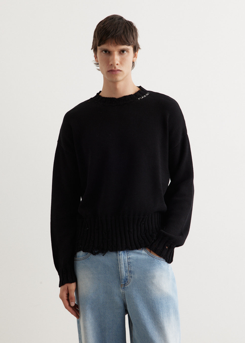 Destroyed Crewneck Knit