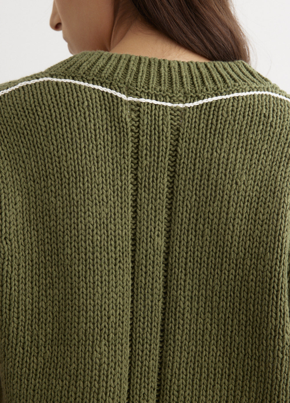 Cotton Linen V-Neck Knit Vest