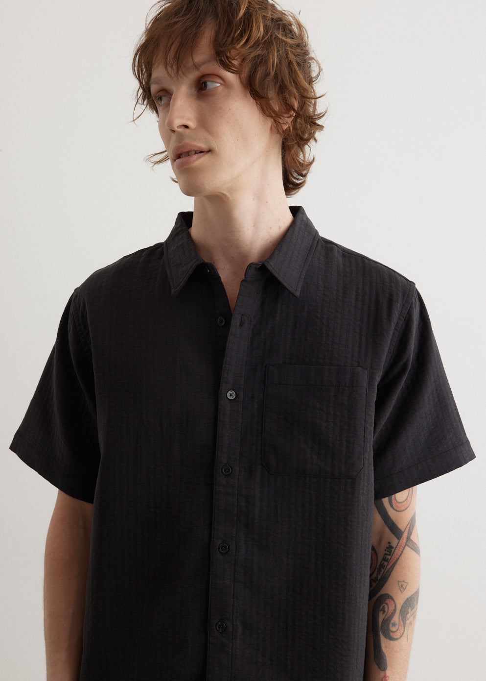 Bruce Double Layer Crinkle Short Sleeve Shirt