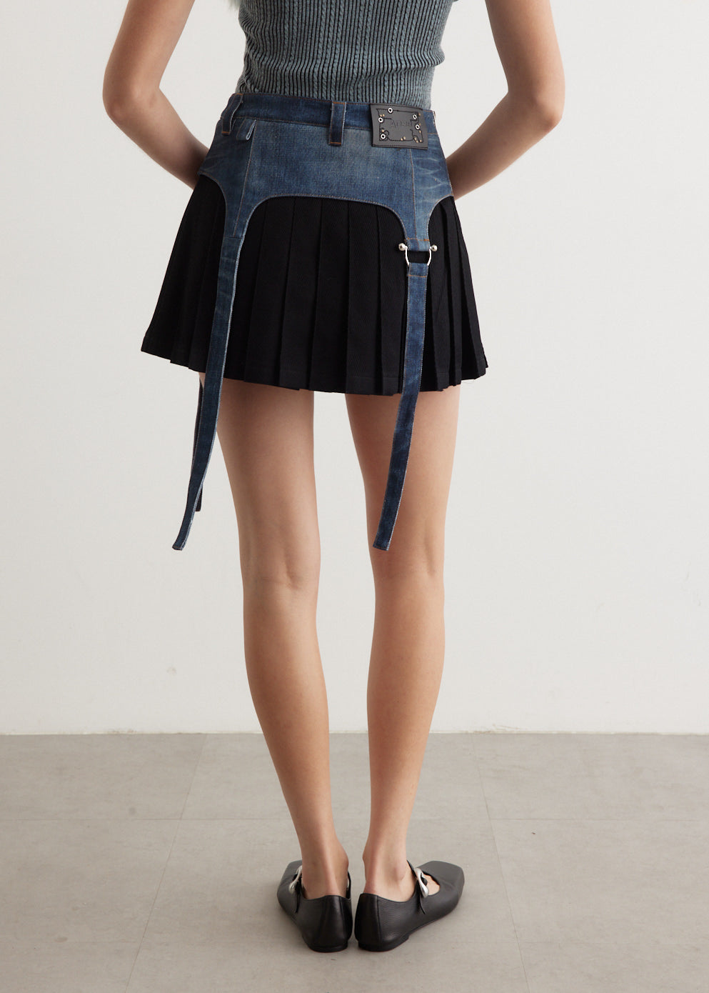 Trompe L'oeil Mini Pleats Skirt
