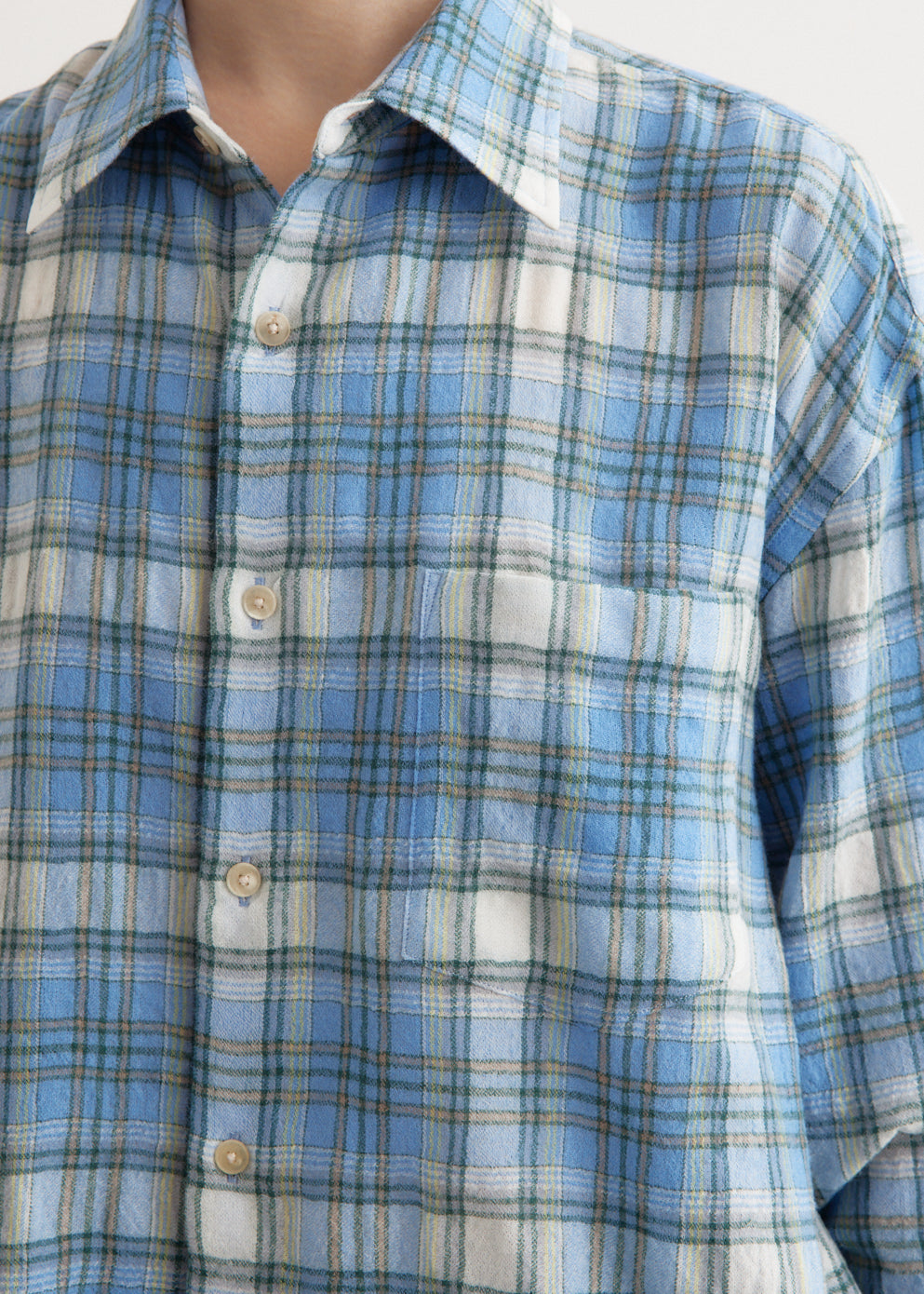 Airy Wool Check Shirt