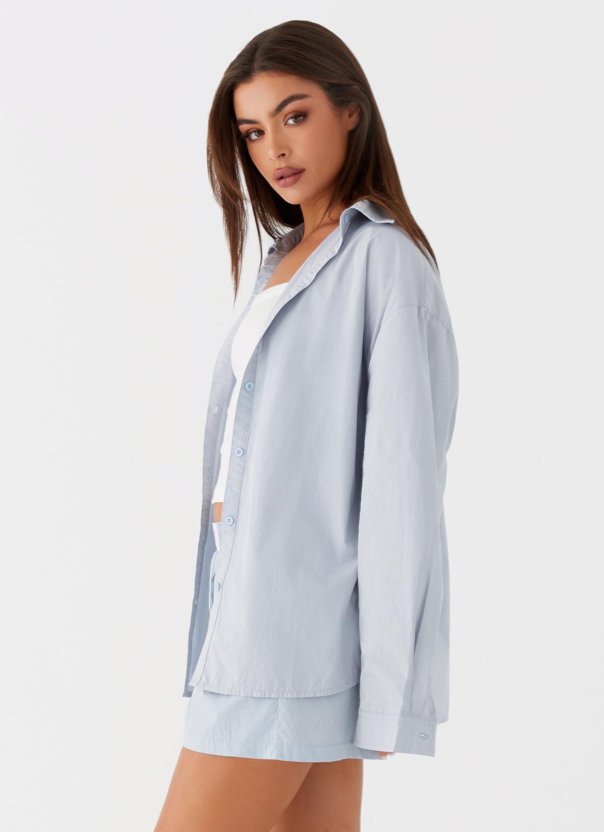 Emelda Long Sleeve Shirt - Blue