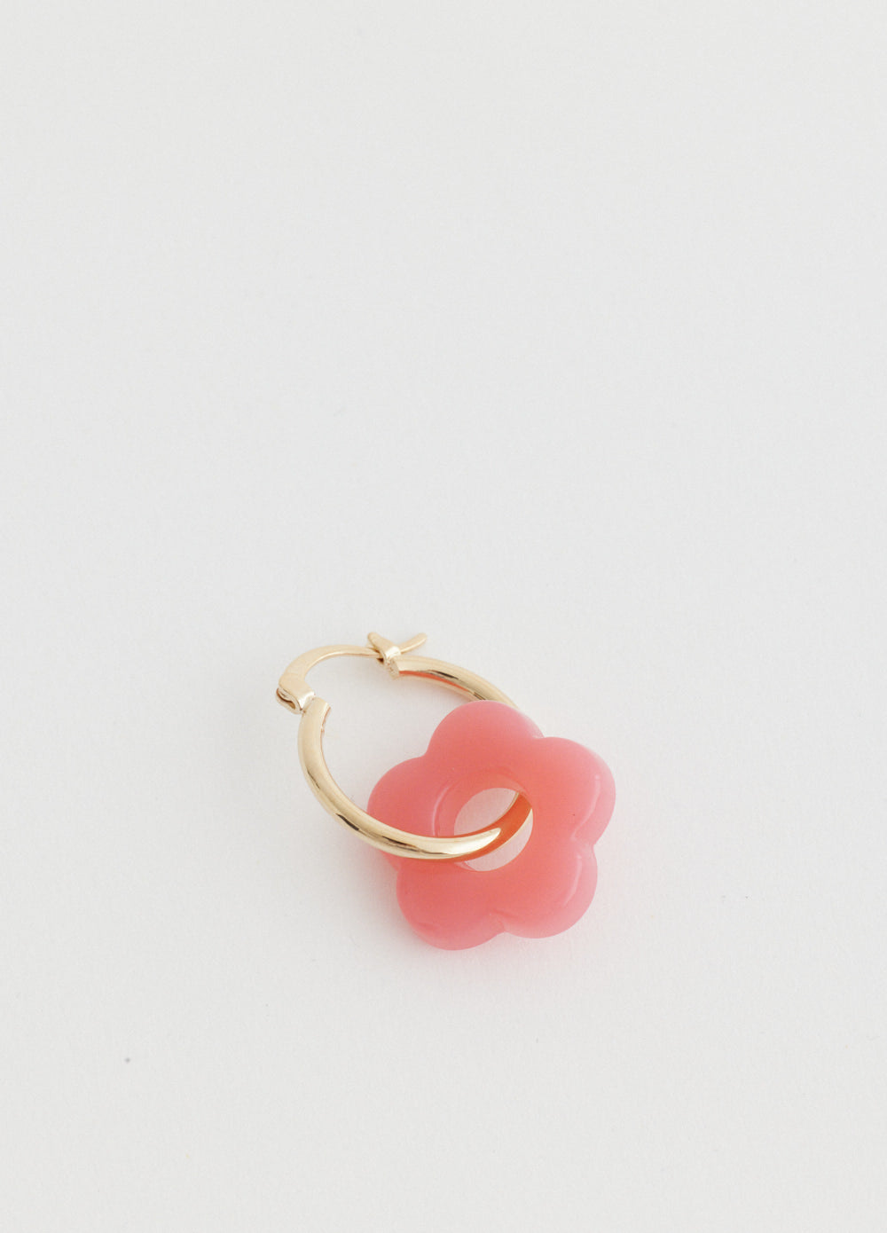 Hoop And Flower Earring