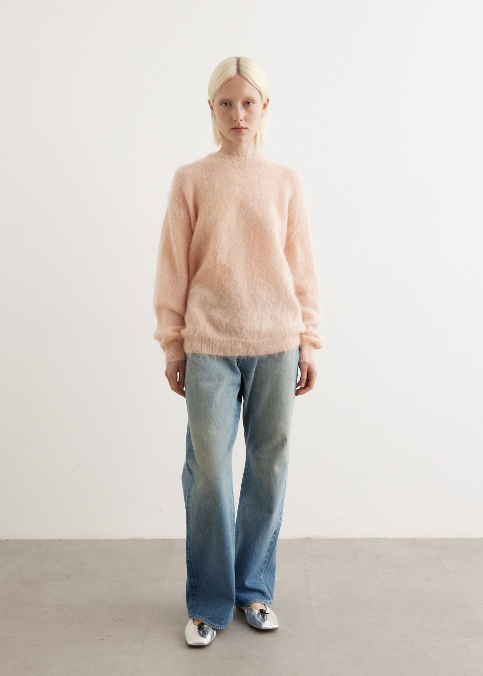 Brushed Super Kid Mohair Knit Pullover