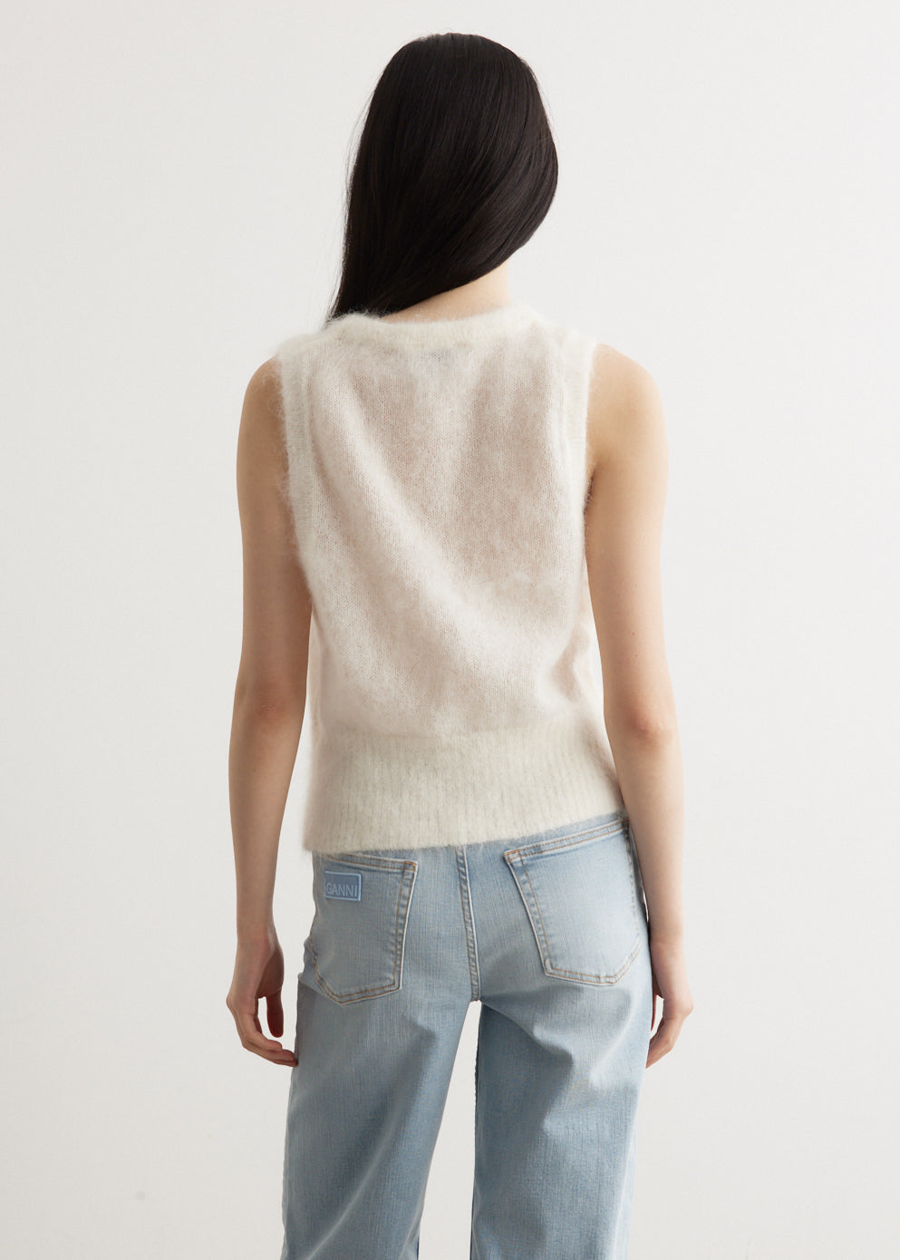 Light Mohair Tie String Vest