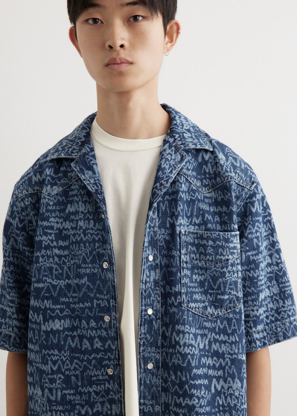 Printed Denim Shirt