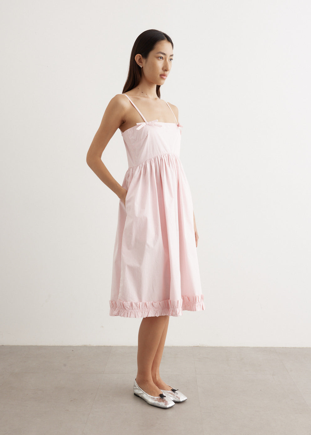 Cotton Poplin Strap Dress