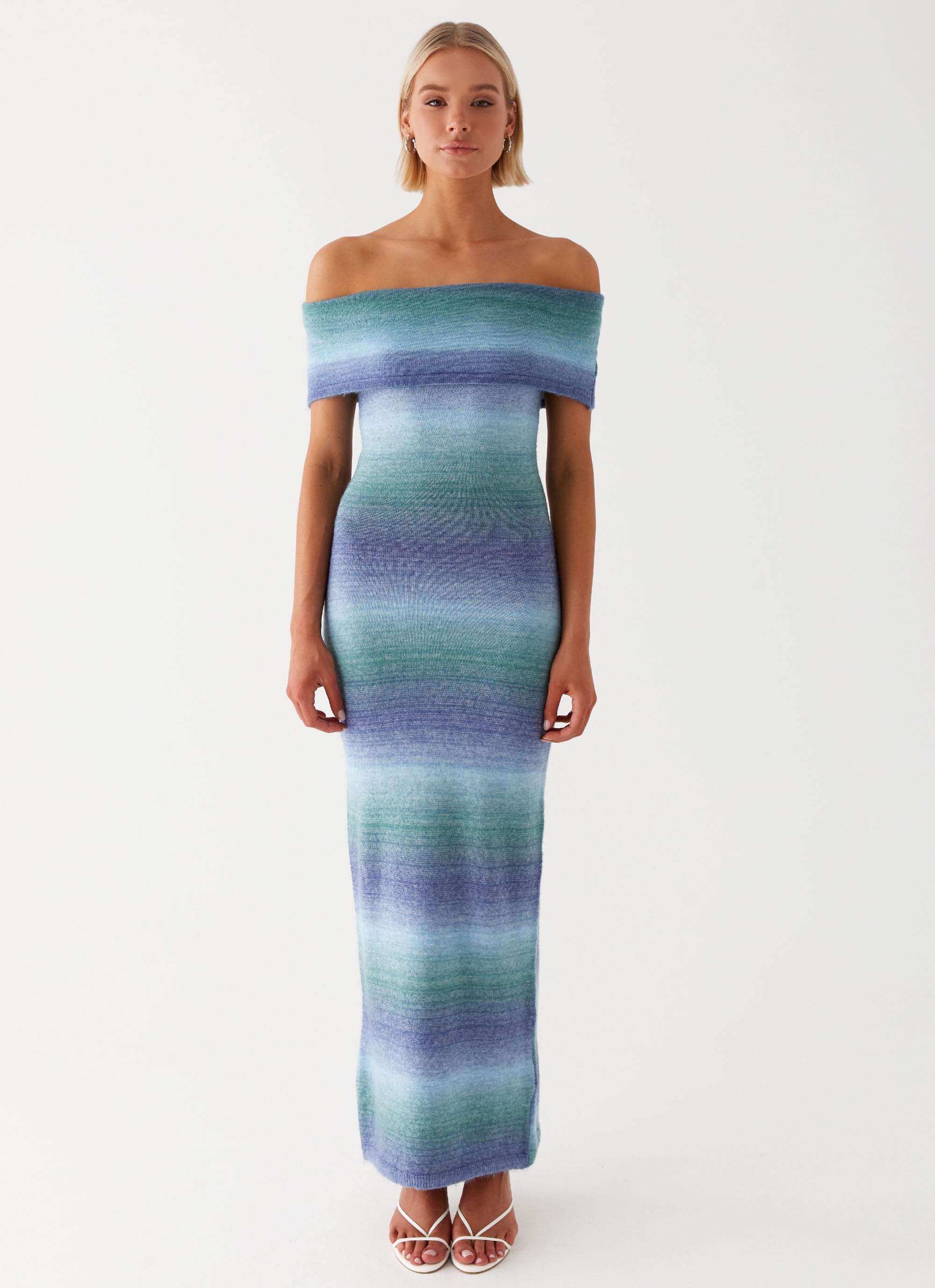 Clarity Knit Maxi Dress - Blue Ombre