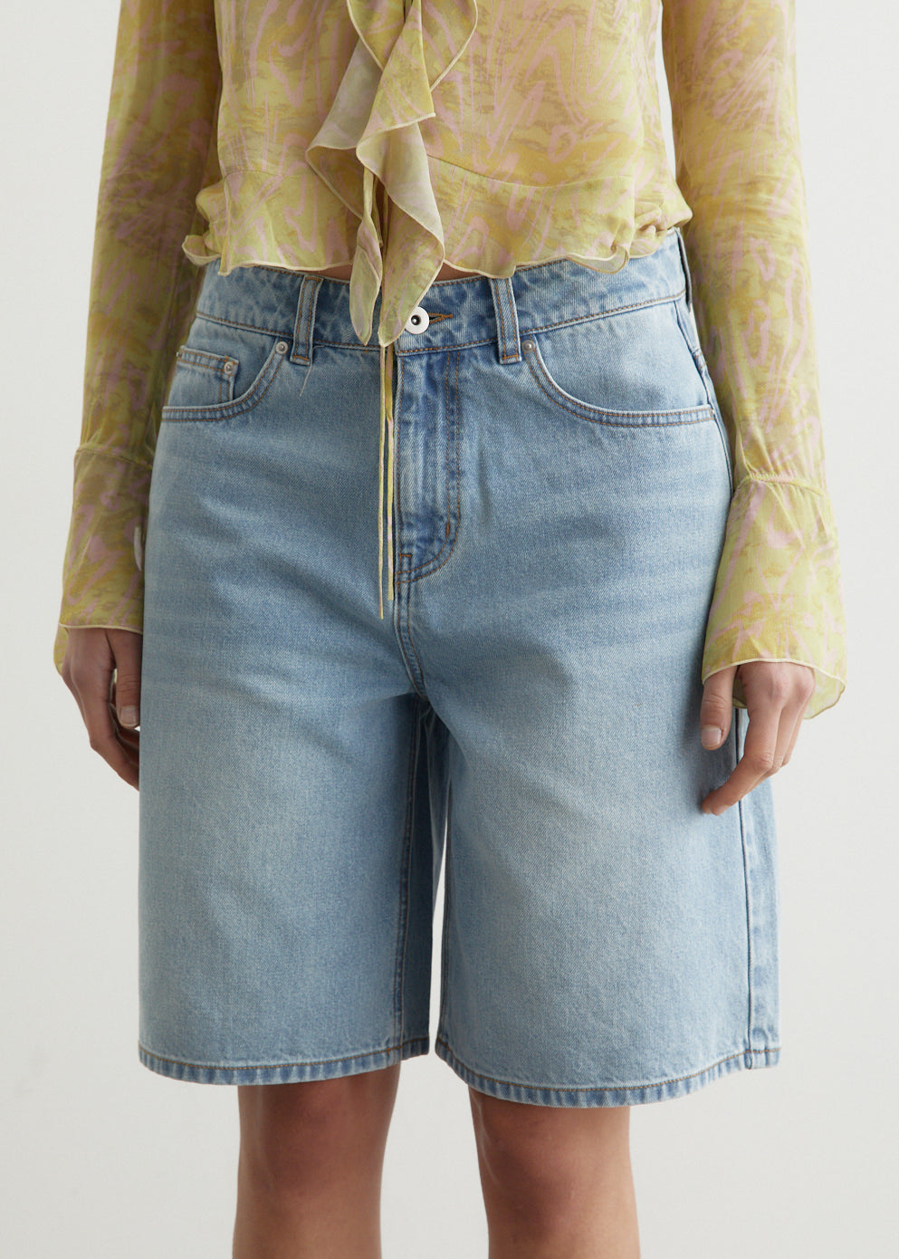 Lotus Denim Shorts