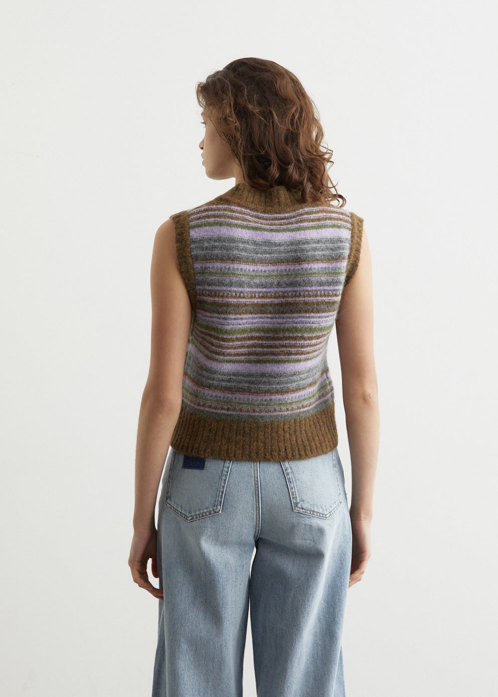 Soft Wool Stripe Vest