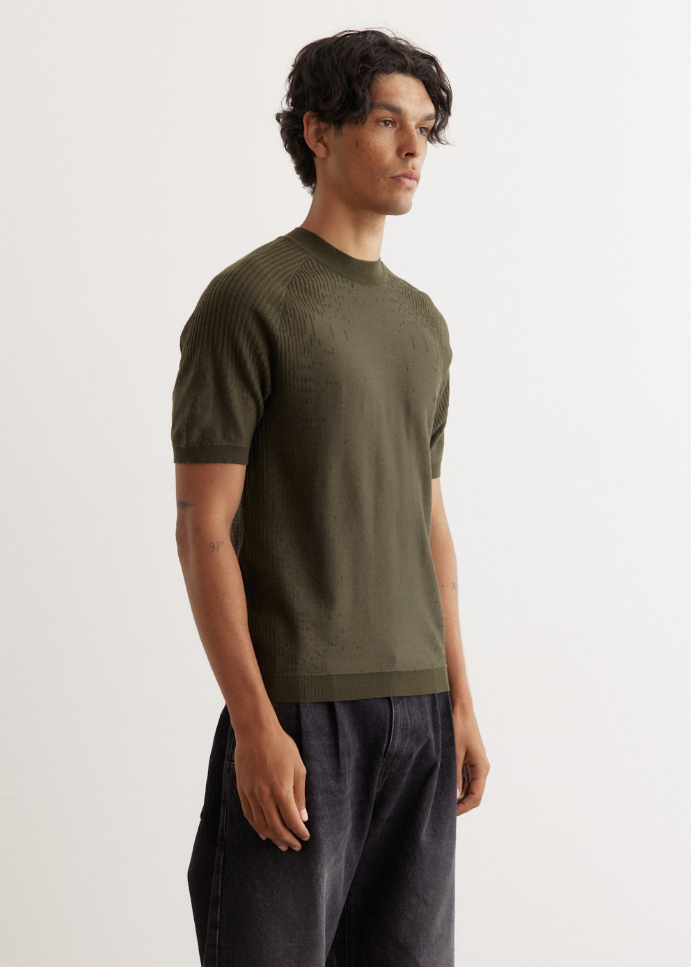 ESC Knit Wool Short Sleeve T-Shirt