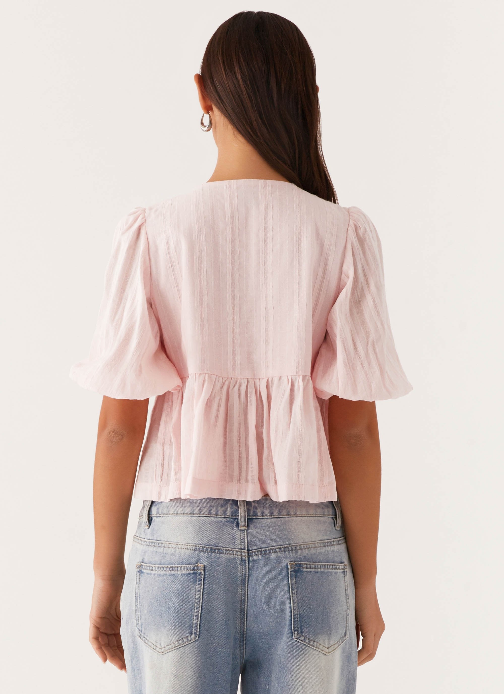 Western Wind Tie Top - Pink