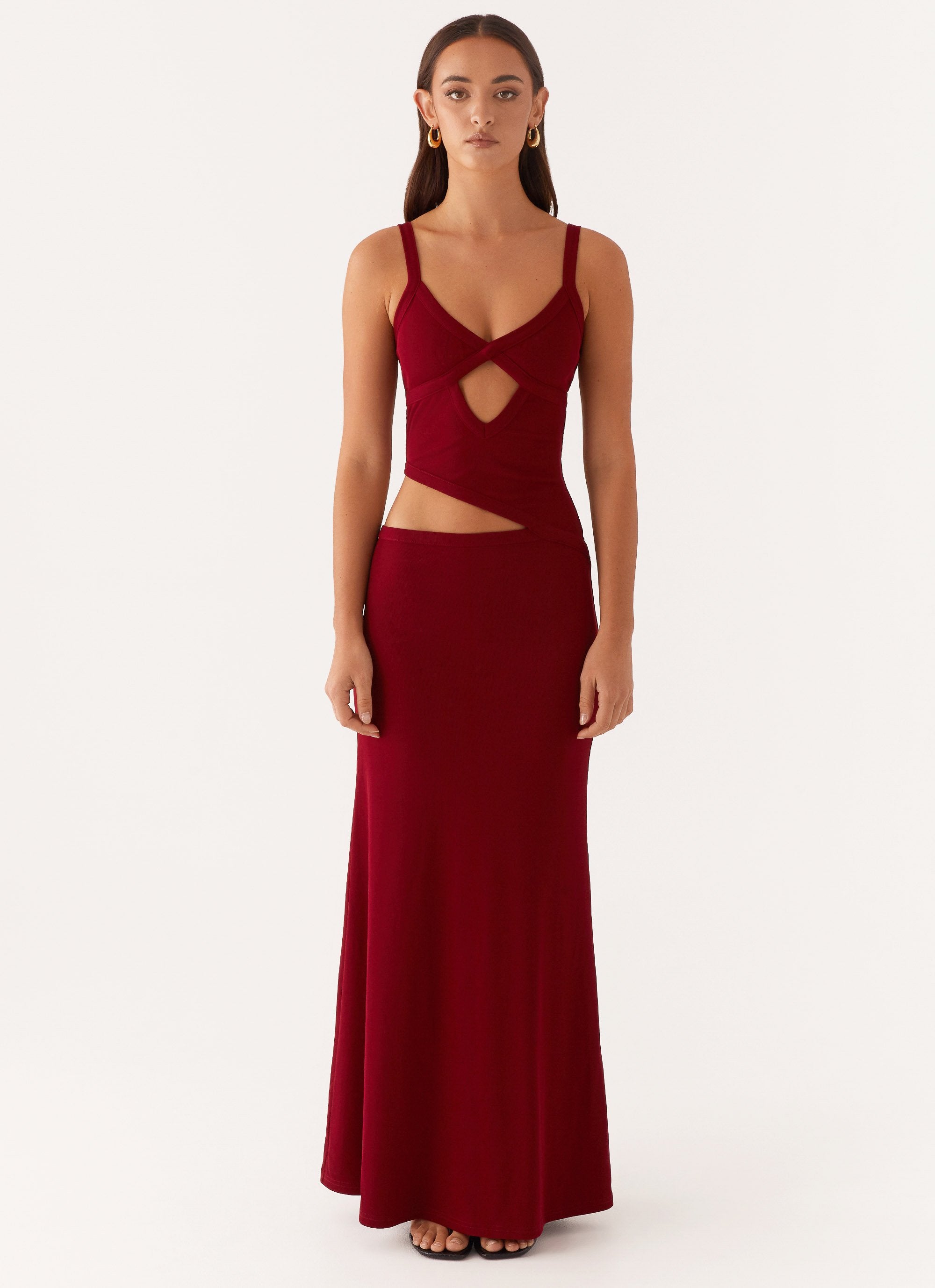 Jocelyn Maxi Dress - Maroon