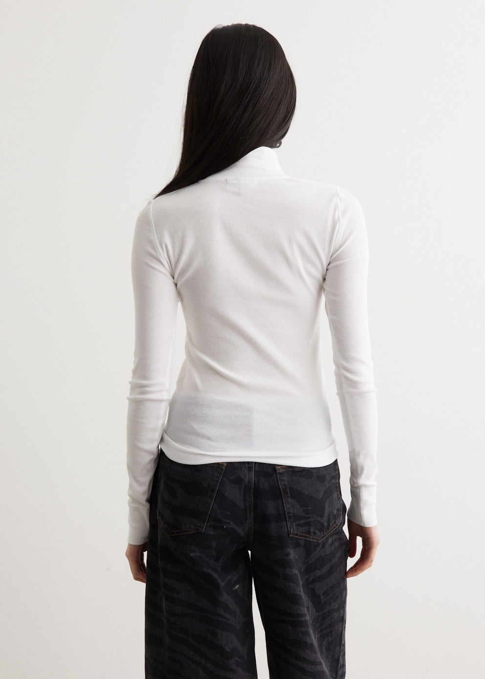 Soft Cotton Rib Long Sleeve T-Shirt