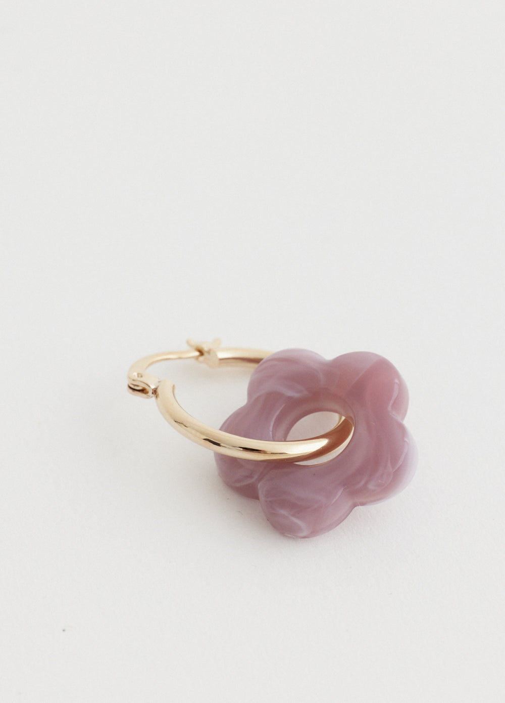 Hoop And Flower Earring
