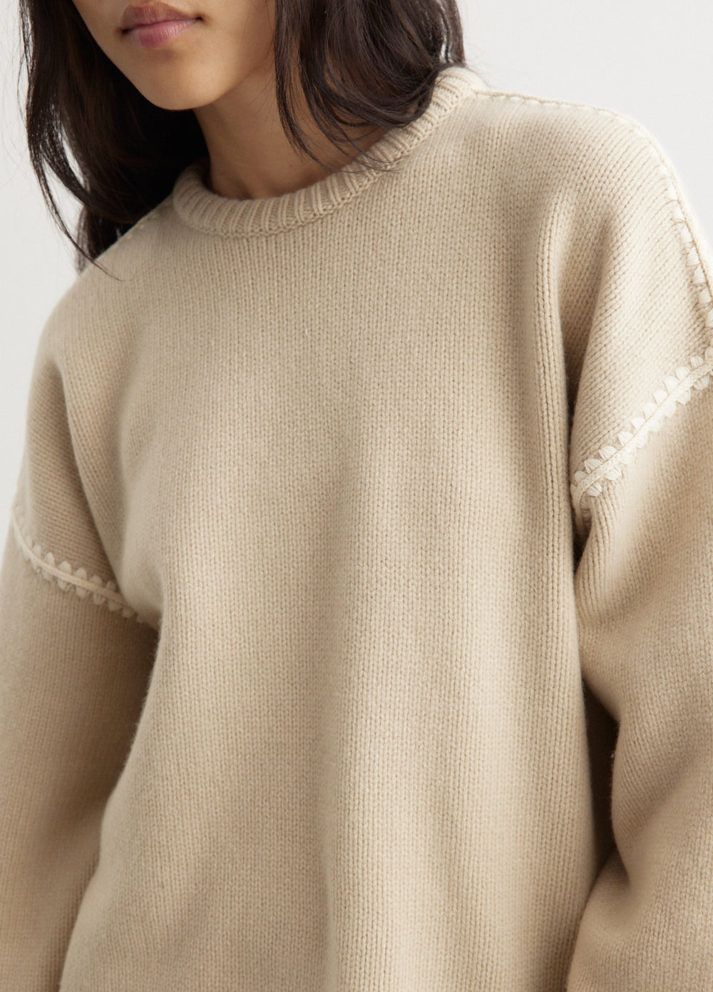 Embroidered Wool Cashmere Knit